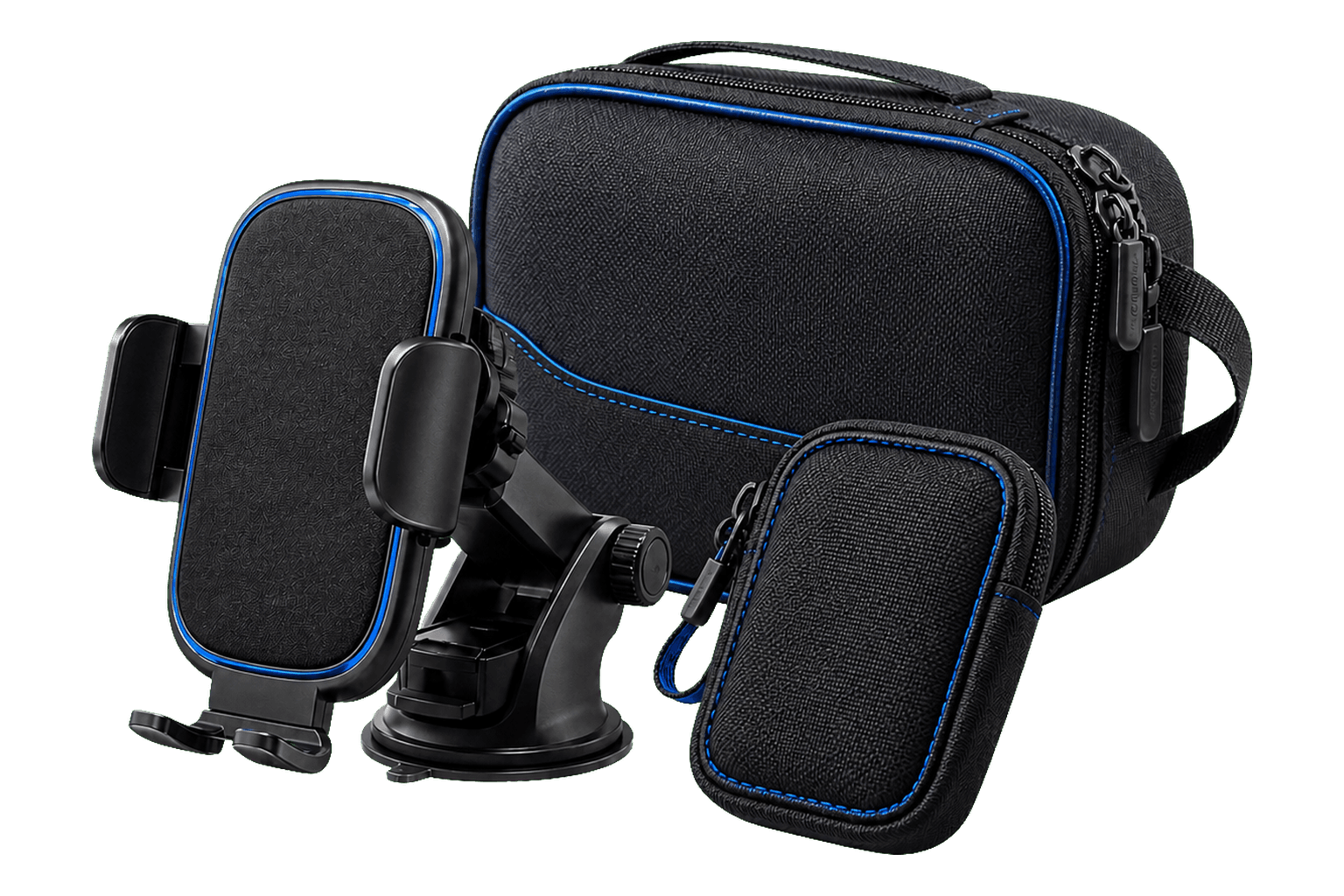 스마트폰 거치대와 차량용 수납 파우치 패키지